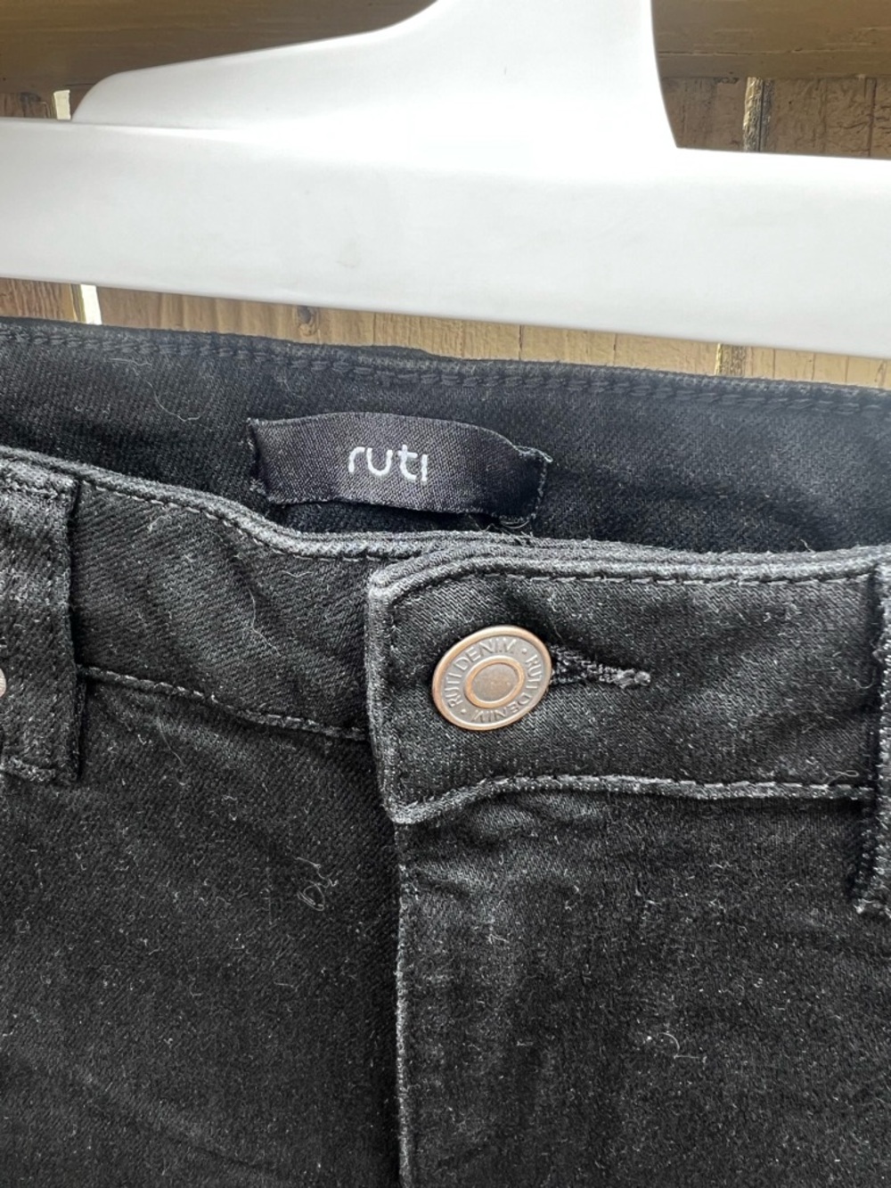 RUTI Black The Barrel Leg Denim Pants Size 4 - Picture 4 of 9